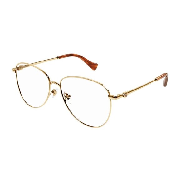 NEW GUCCI SUNGLASSES GUCCI GG1419S 004 GOLD/CLEAR TO VIOLET EYEWEAR